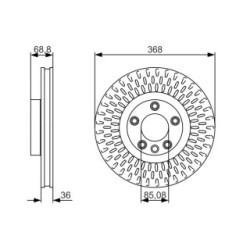 Brake Disc BOSCH 0986479A33 OE Ref 7L8 615 301 A