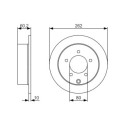 Disque de frein BOSCH 0986479A41 pour MITSUBISHI LANCER OE MN116332