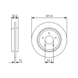 Disque de frein BOSCH 0986479A53 pour FORD MAVERICK, référence d'origine 4513092