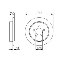 Brake Disc BOSCH 0986479A80 OE Ref 04509 553AB