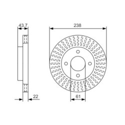 Disque de frein BOSCH 0986479A87 pour NISSAN OE 40206AX000