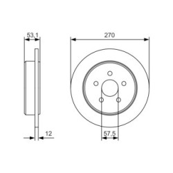 Disque de frein BOSCH 0986479B08 pour CHRYSLER, DODGE PT, NEON OE 05273146AB