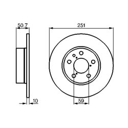 Disque de frein BOSCH 0986479B31 pour ALFA ROMEO, FIAT, LANCIA BOSCH