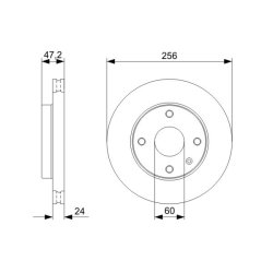 Disque de frein BOSCH 0986479C01 pour CHEVROLET, DAEWOO, GM CORÉE BOSCH