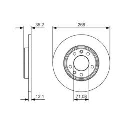 Brake Disc BOSCH 0986479C24 OE Ref 36 37 360