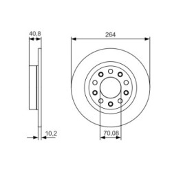 Brake Disc BOSCH 0986479C41 OE Ref 51815313