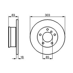 Disque de frein BOSCH 0986479C84 pour MERCEDES, PUCH CLASSE G, MODÈLE G BOSCH