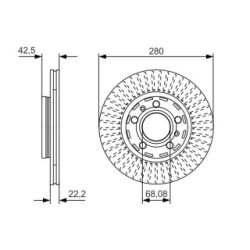 Brake Disc BOSCH 0986479C89 OE Ref 4E0 615 601 BOSCH