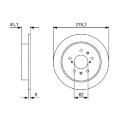Disque de frein BOSCH 0986479D34 pour SUZUKI SWIFT, SX4 OE 55611-80J02 BOSCH