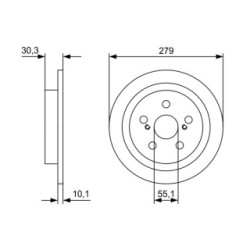 Disque de frein BOSCH 0986479D35 pour LEXUS, TOYOTA CT, URBAN OE 4243152160 BOSCH