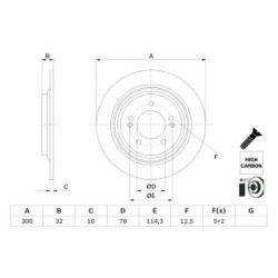 Brake Disc BOSCH 0986479H01 OE Ref 58411 D4650
