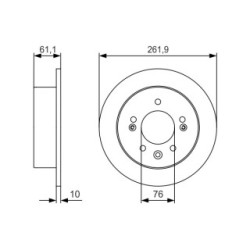 Brake Disc BOSCH 0986479R09 OE Ref 58411 3S000