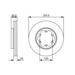 Brake Disc BOSCH 0986479R27 OE Ref 43512 56190