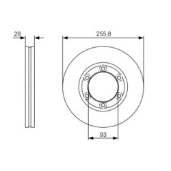 Disque de frein BOSCH 0986479R37 pour MAZDA E OE SH663325X
