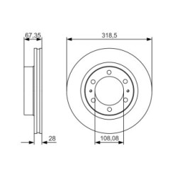 Brake Disc BOSCH 0986479R46 OE Ref 435120K110 BOSCH