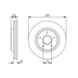 Brake Disc BOSCH 0986479R48 OE Ref 52089 269AB