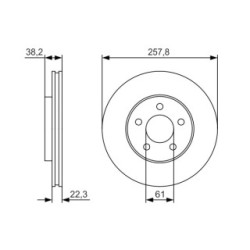 Disque de frein BOSCH 0986479R56 pour CHRYSLER, DODGE NEON OE 05273038AA