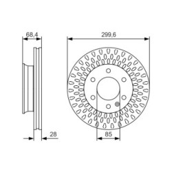 Disque de frein BOSCH 0986479R78 pour MERCEDES, VW SPRINTER, CRAFTER OE 2E0615301 BOSCH