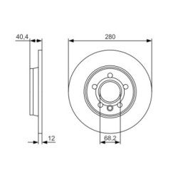 Disque de frein BOSCH 0986479R91 pour VW California, Transporter OE 701615601A BOSCH