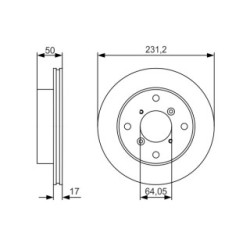Disque de frein BOSCH 0986479R96 pour FORD, SUBARU, SUZUKI OE 5531180F01 BOSCH