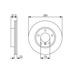 Disque de frein BOSCH 0986479S10 pour BMW Série 3, Z3, Z4 OE 34111160674 BOSCH