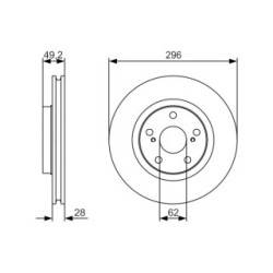 Disque de frein BOSCH 0986479S22 pour LEXUS, TOYOTA OE 4351206090 BOSCH