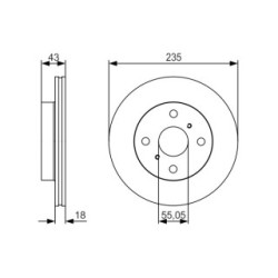 Brake Disc BOSCH 0986479S46 OE Ref 43512 52010