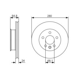 Disque de frein BOSCH 0986479S80 OE 701615301A