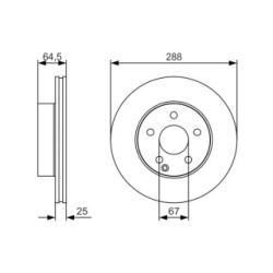 Brake Disc BOSCH 0986479S83 OE Ref 204 421 00 12