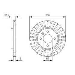 Disque de frein BOSCH 0986479U09 pour VW GOL, SAVEIRO, VOYAGE OE 5U0615301C