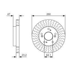Brake Disc BOSCH 0986479U92 OE Ref 45251-S30-000