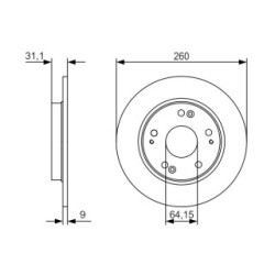 Disque de frein BOSCH 0986479V21 pour HONDA CR-Z OE 42510-SZT-G52