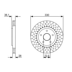 Disque de frein BOSCH 0986479V85 pour FIAT, LANCIA FREEMONT, VOYAGER