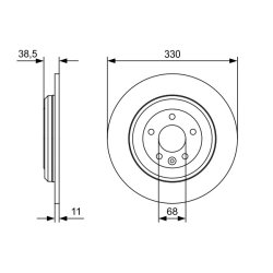 Disque de frein BOSCH 0986479W01 pour FORD EDGE OE AG1Z2C026A
