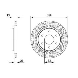 Disque de frein BOSCH 0986479W45 OE 40206ZC00A