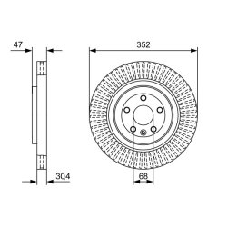 Disque de frein BOSCH 0986479W53 pour FORD EXPLORER OE DG1Z1125B