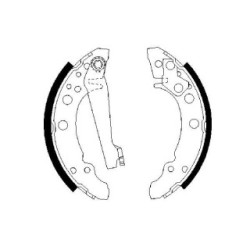 Jeu de mâchoires de frein à main BOSCH 0986487002 pour AUDI, SEAT, VW OE 171609525A BOSCH