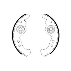 Jeu de mâchoires de frein à main BOSCH 0986487030 pour ABARTH, AUTOBIANCHI, FIAT et plus encore... BOSCH