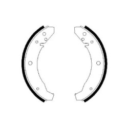 Hand Brake Shoe Set BOSCH 0986487099 OE Ref 113 698 537 QX BOSCH