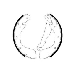 Jeu de mâchoires de frein à main BOSCH 0986487263 pour CHEVROLET, HOLDEN, VAUXHALL BOSCH