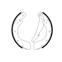 Jeu de mâchoires de frein à main BOSCH 0986487264 pour CHEVROLET, DAEWOO, GM KOREA et plus encore... BOSCH