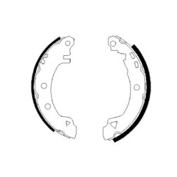 Hand Brake Shoe Set BOSCH 0986487289 OE Ref 95 659 661