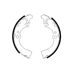 Brake Shoe Set BOSCH 0 986 487 307