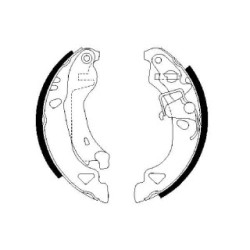 Hand Brake Shoe Set BOSCH 0986487317 OE Ref 71738378