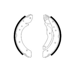 Jeu de mâchoires de frein à main BOSCH 0986487327 pour BMW Série 3, référence d'origine 34211160504 BOSCH