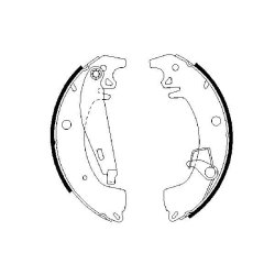 Jeu de mâchoires de frein BOSCH 0986487332 pour VAUXHALL, RENAULT, référence d'origine 4401408