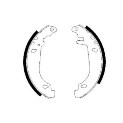 Hand Brake Shoe Set BOSCH 0986487346 OE Ref 4241 L4