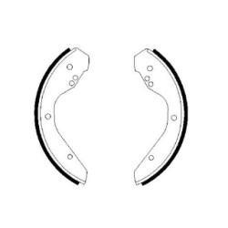 Hand Brake Shoe Set BOSCH 0986487386 OE Ref 113 609 237 L