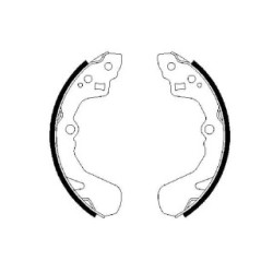 Jeu de mâchoires de frein à main BOSCH 0986487436 pour DAIHATSU, SUBARU, SUZUKI BOSCH