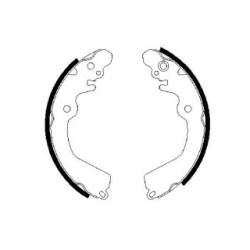 Hand Brake Shoe Set BOSCH 0986487451 OE Ref MB699335